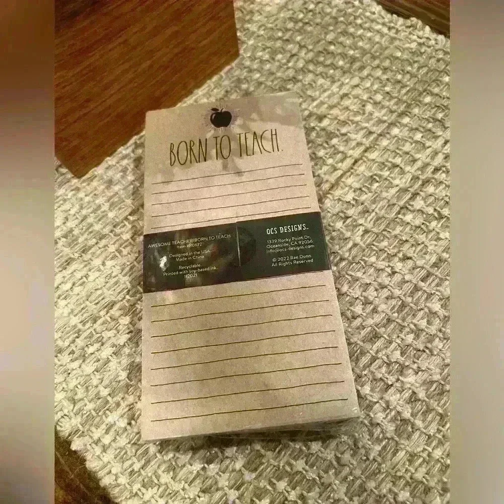 Rae Dunn teacher notepad set, new in package, stocking stuffers, gift, set of 2